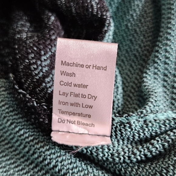 Ming Wang Full Zip Jacket Cardigan 3/4 Sleeves Mature Mint Green Black XL - Picture 13 of 13